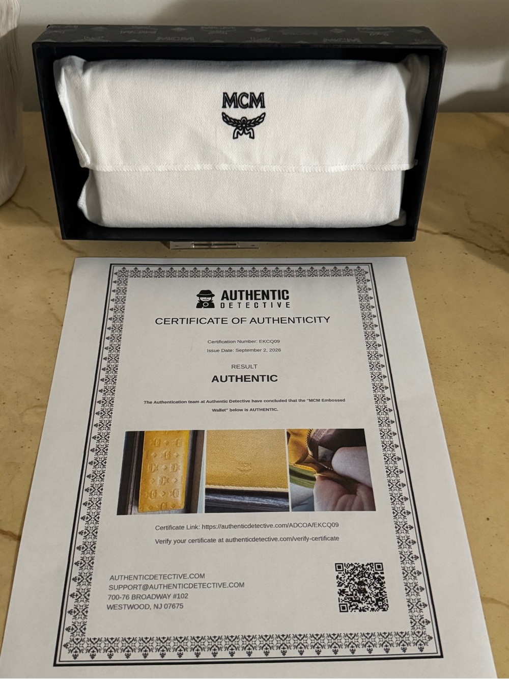 MCM RARE Mustard Klara Continental Wallet Bifold Embossed Yellow Full Inc/COA - Picture 15 of 16